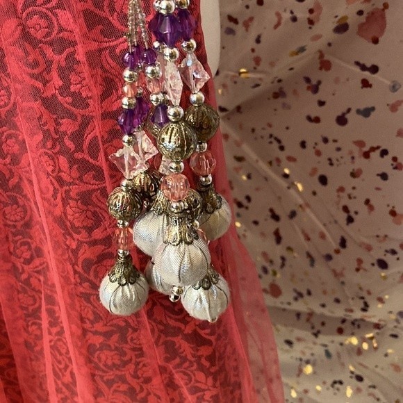 ONE OF A KIND! Triple layered watermelon pink skirt - see below for details - Picture 7 of 8